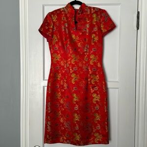 David Warren Petites Asian-inspired dress - 6P